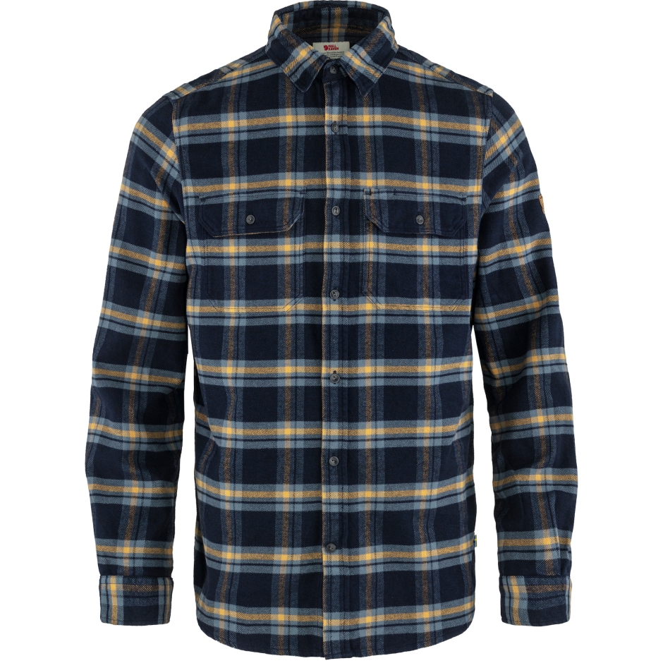 Övik Camisa De Flanela Pesada M Fjällräven Azul Marinho Escuro Trigo Sarraceno