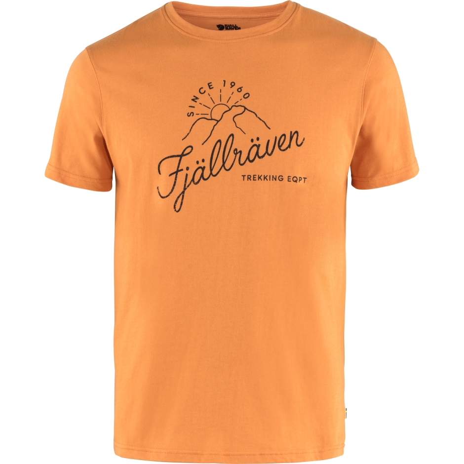 T-shirt Laranja Picante Do Nascer Do Sol Com Raposa Da Montanha