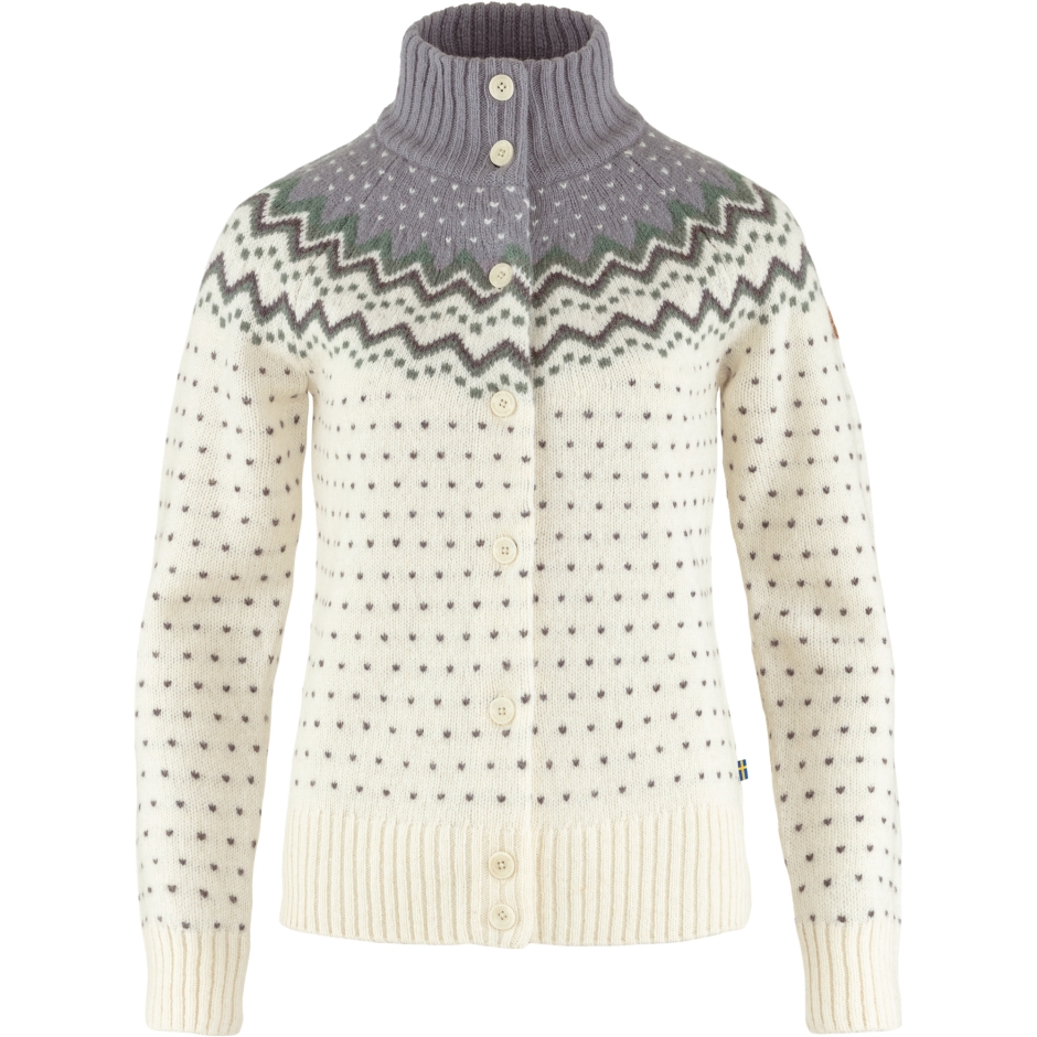 Fjällräven Övik Cardigã De Tricô Branco Giz Cinza Sílex