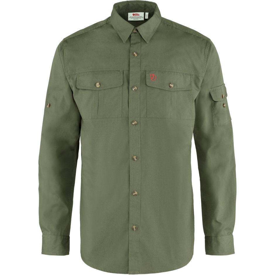 Singi Camisa Trekking Ls M Mountain Fox Verde Louro