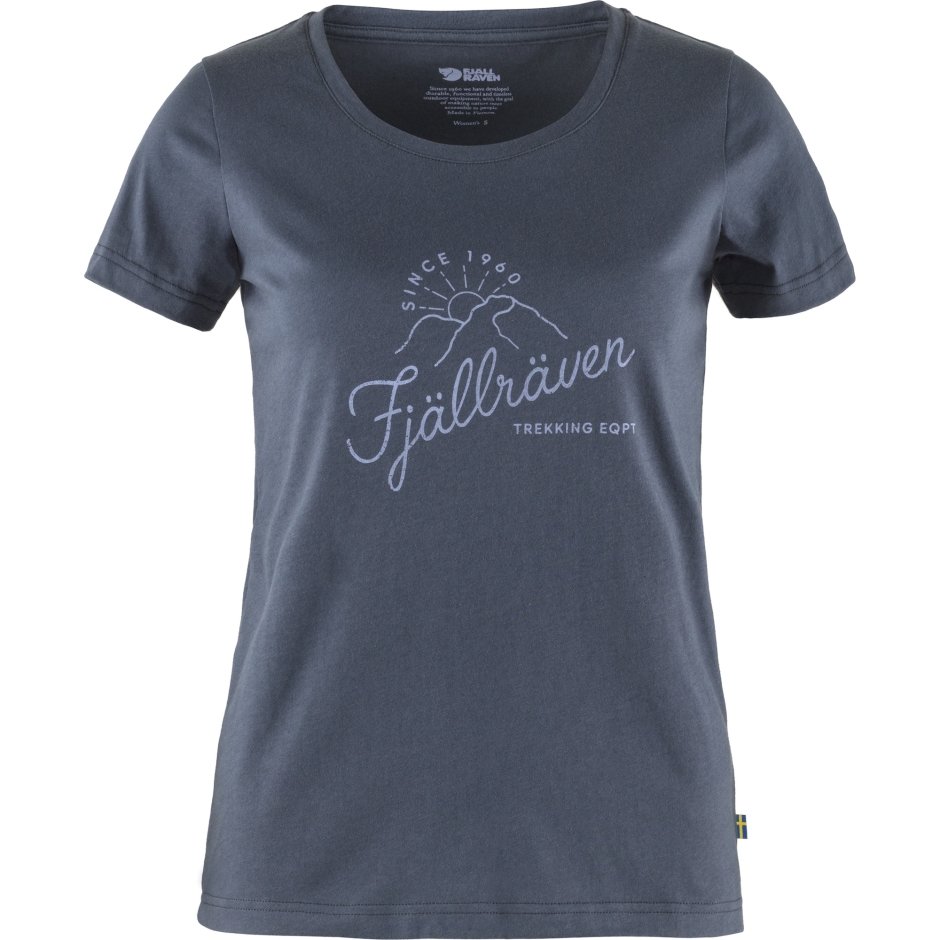 Fjällraven T-shirt Azul Marinho Com O Nascer Do Sol
