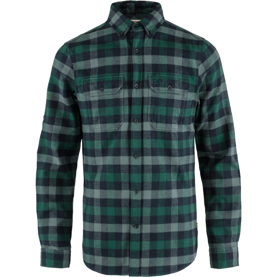 Camisa Verde ártico Floresta Azul Escuro Com Raposa ártica