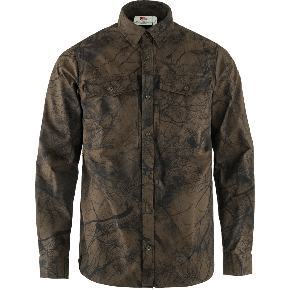 Camisa Värmland G-1000 M Fjällräven Camuflagem Azeitona Escura