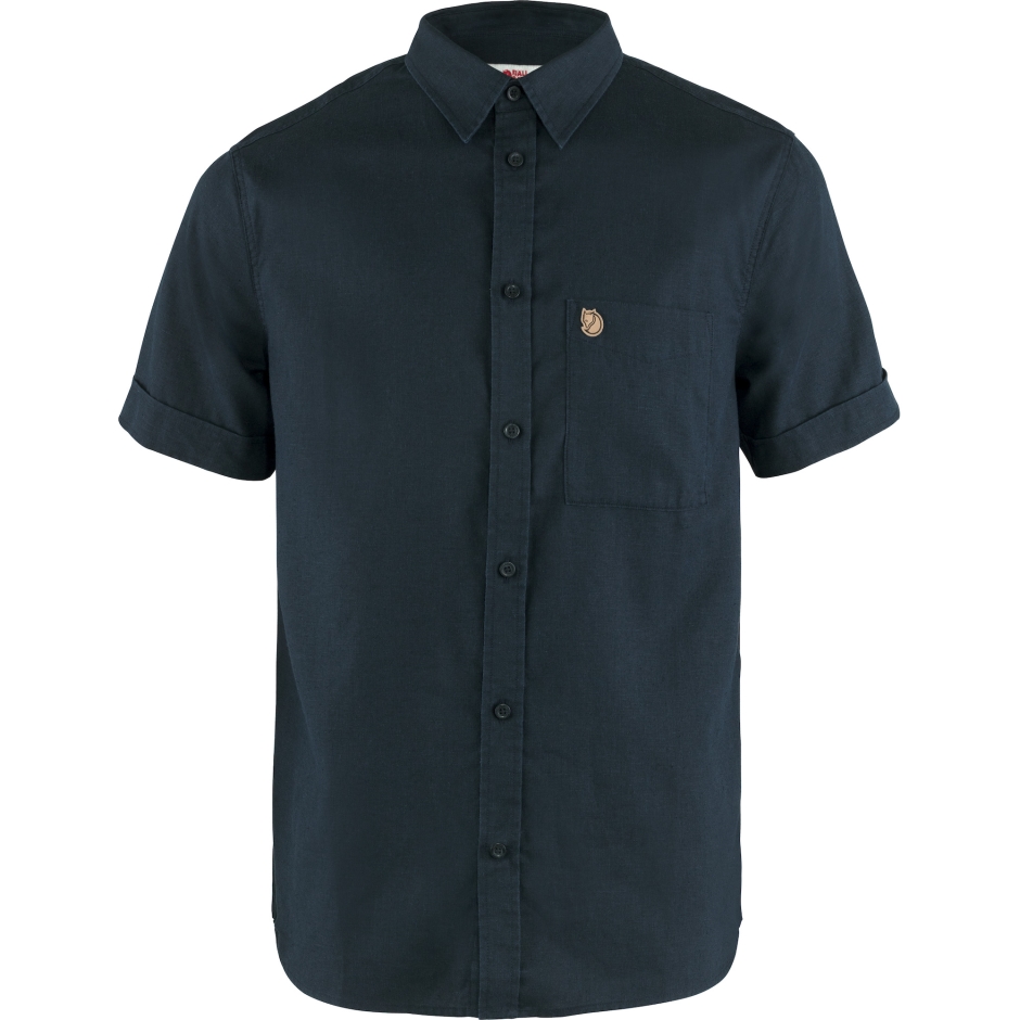 Camisa De Viagem Azul Marinho Escuro Fjällräven Övik Ss M