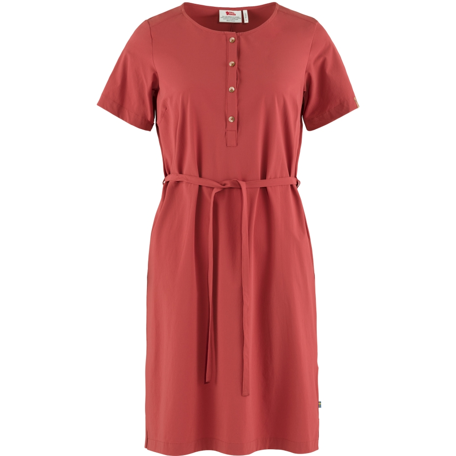 Vestido Övik Lite W Fjällräven Vermelho Framboesa