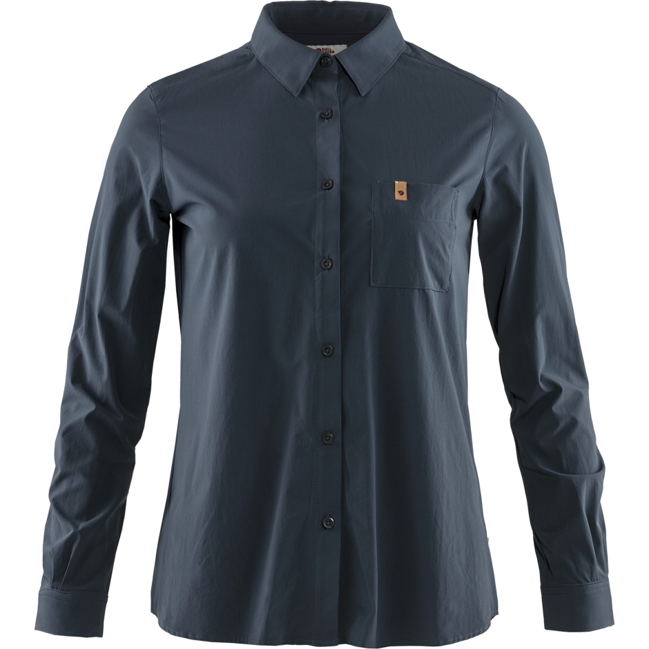 Camisa Azul Marinho Fjällräven Övik Lite Ls W