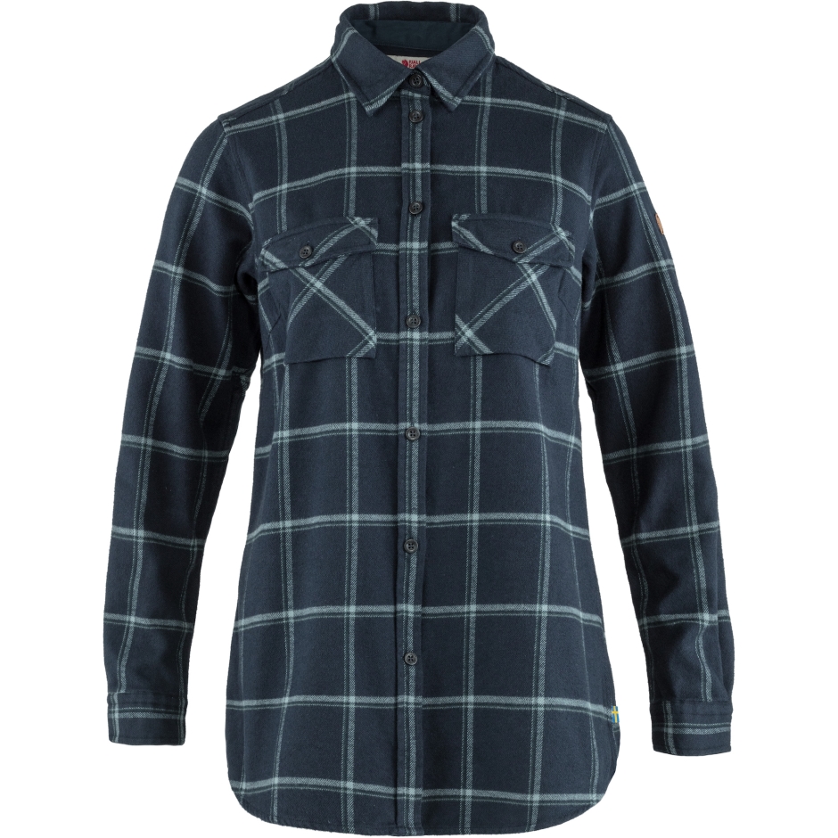 Camisa De Sarja Azul Marinho Escuro Fjällräven Övik Ls W