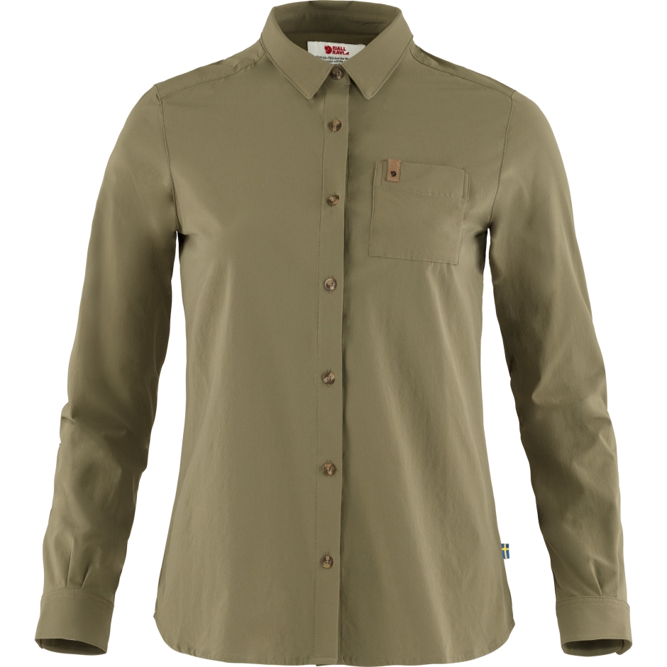 Camisa Verde Övik Lite Ls W Fjällräven