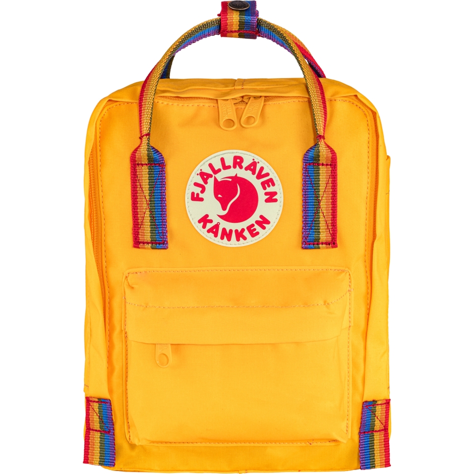 Raposa Da Montanha Com Padrão De Arco-íris Amarelo Quente Kånken Mini Arco-íris