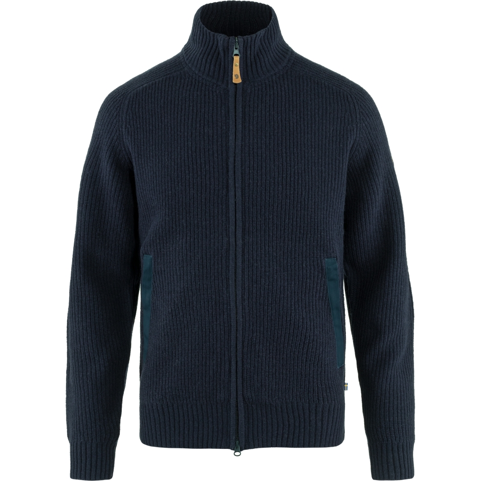 Cardigã Azul Marinho Escuro Fjällräven Marca Övik Zip M