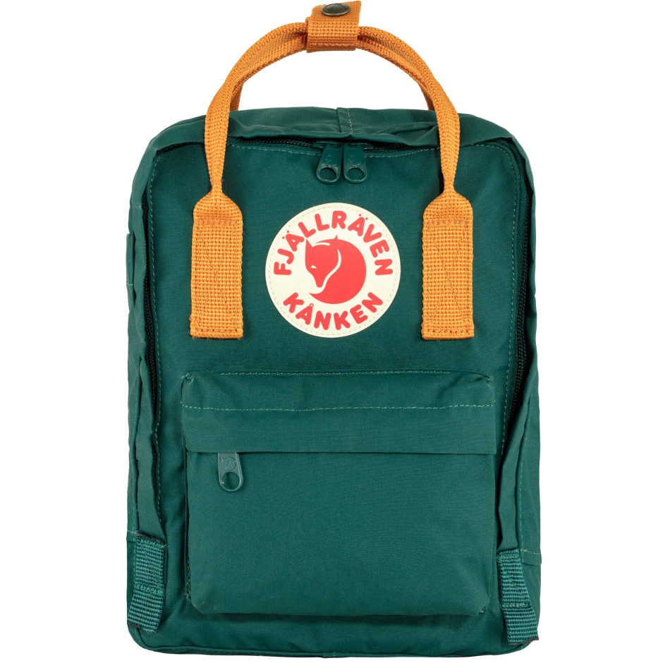 Fjällräven ártico Verde-picante Laranja Kånken Mini