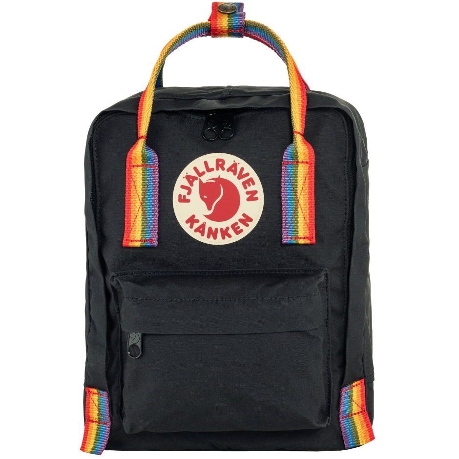 Kånken Arco-íris Mini Raposa Da Montanha Padrão De Arco-íris Preto