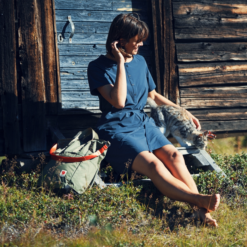 Vestido Fjällräven Vermelho Framboesa Övik Lite W