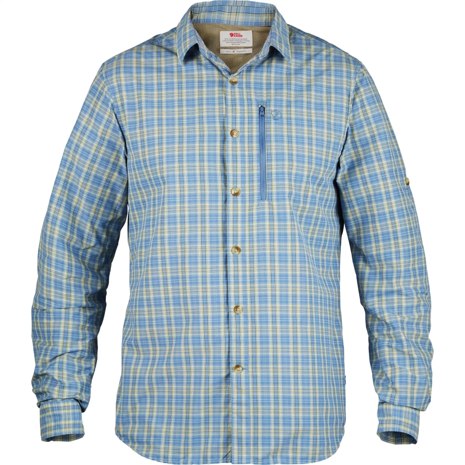 Abisko Camisa De Caminhada Ls M Fjällräven Cume Azul