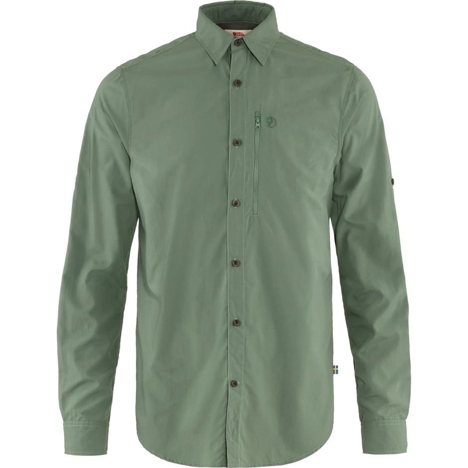 Fjällräven Abisko Camisa De Caminhada Ls M Pátina Verde