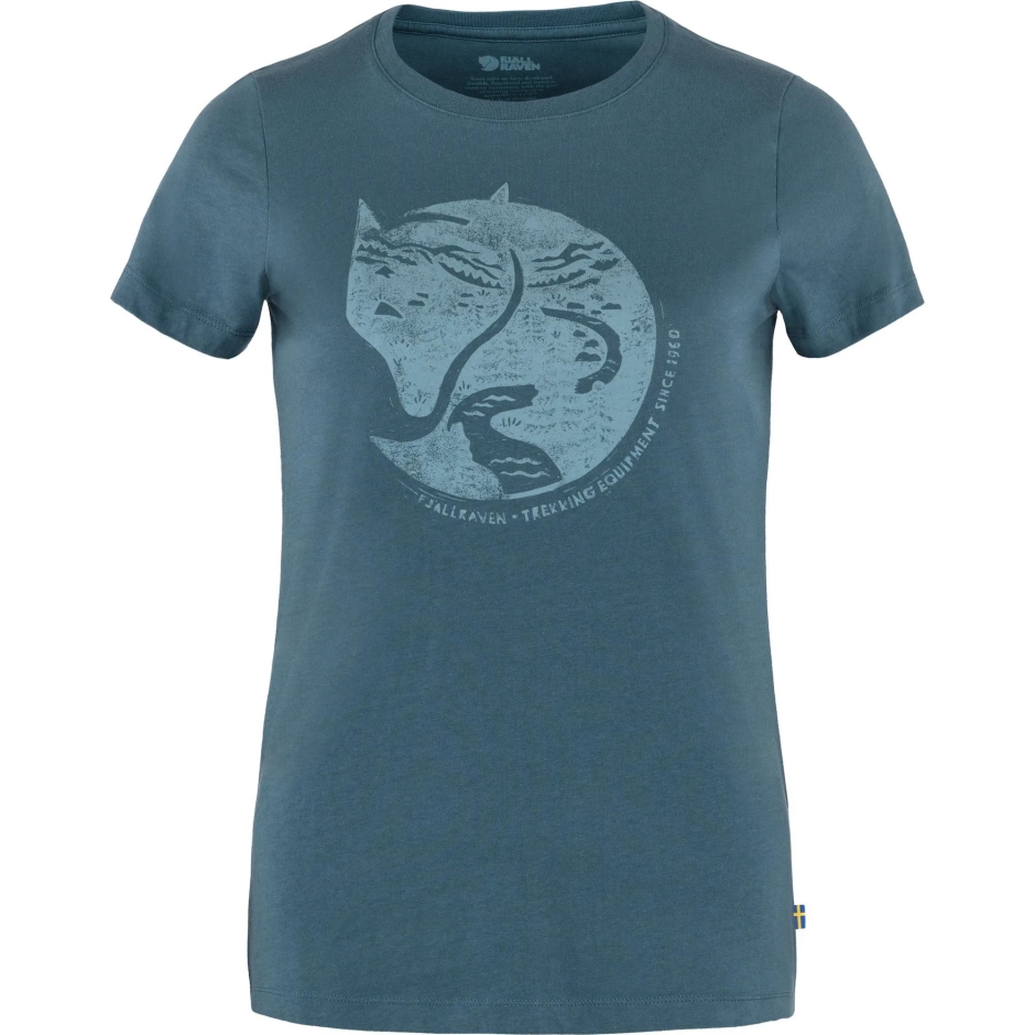 Camiseta Com Estampa De Raposa ártica W Fjällräven Azul índigo