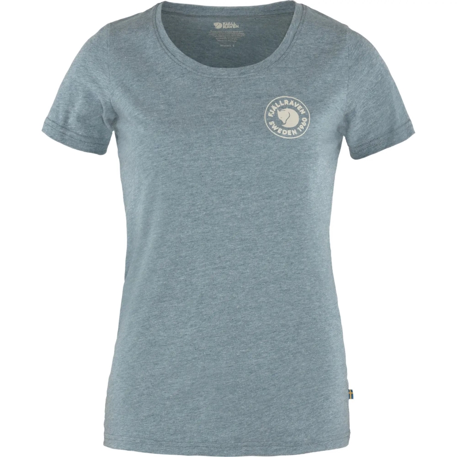 T-shirt Fjällräven 1960 Logótipo W Azul índigo Melange