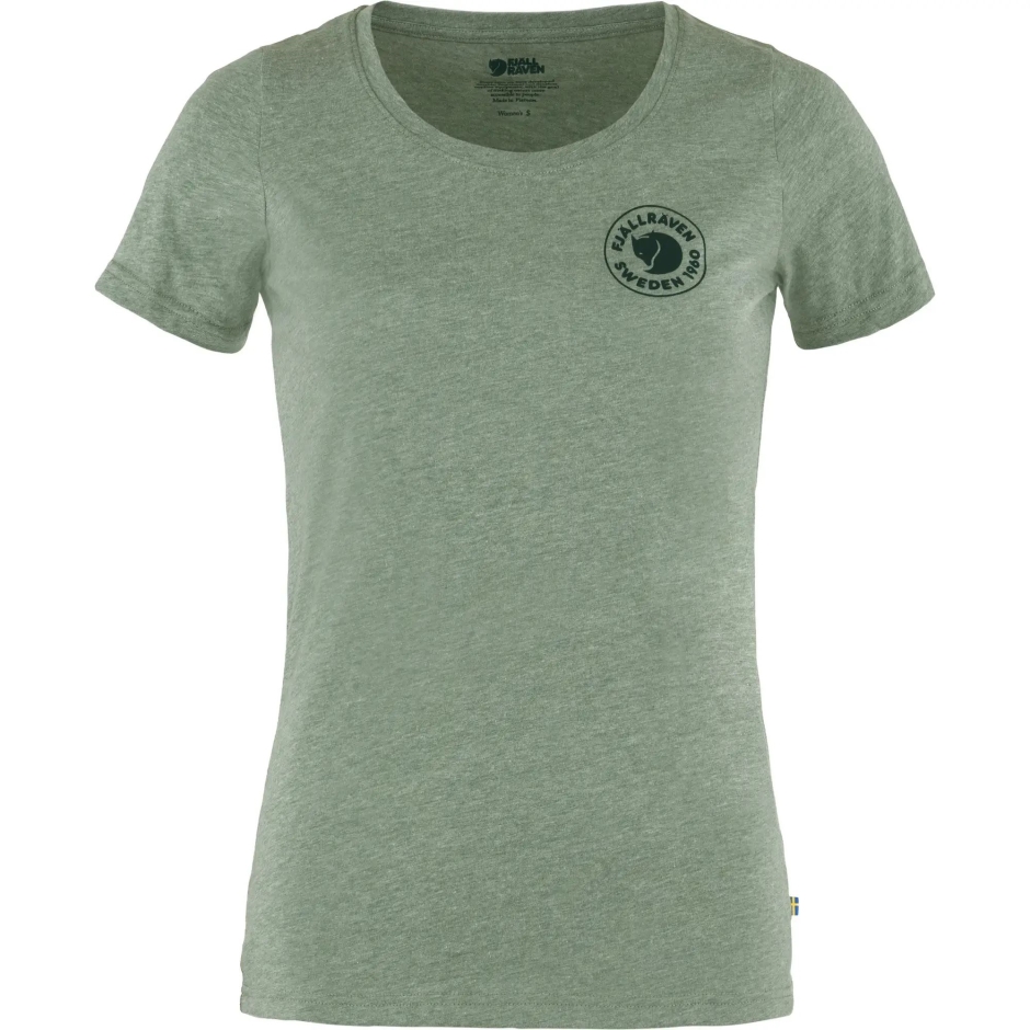 1960 Logo T-shirt W Patina Verde Melange Mountain Fox
