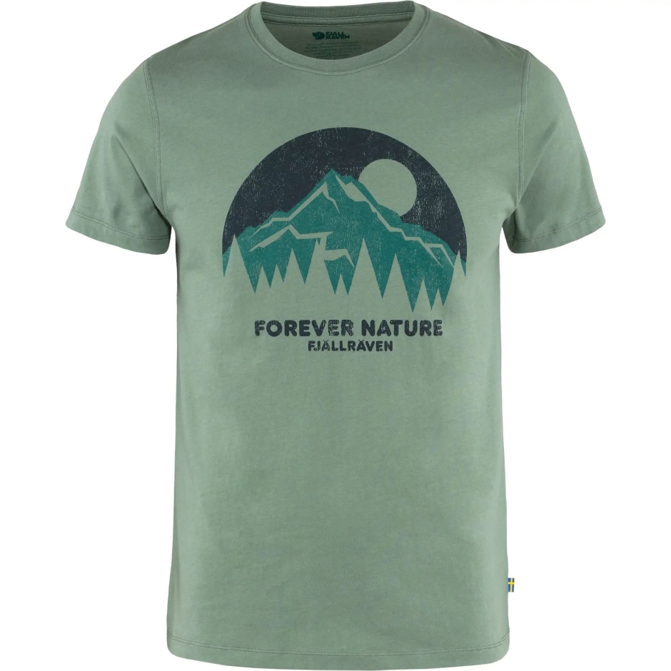 T-shirt Da Natureza Com Patina Verde Raposa Da Montanha