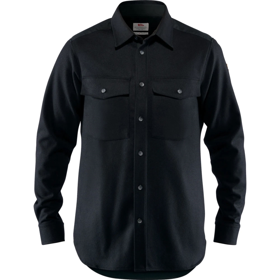 Camisa Preta Övik Re-lã Ls M Fjällräven