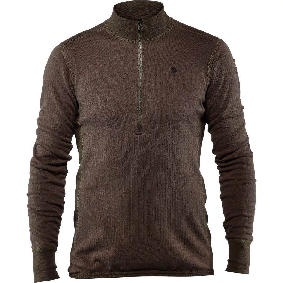 Azeitona Escura Värmland Woolterry Meio Zíper M Fjällräven