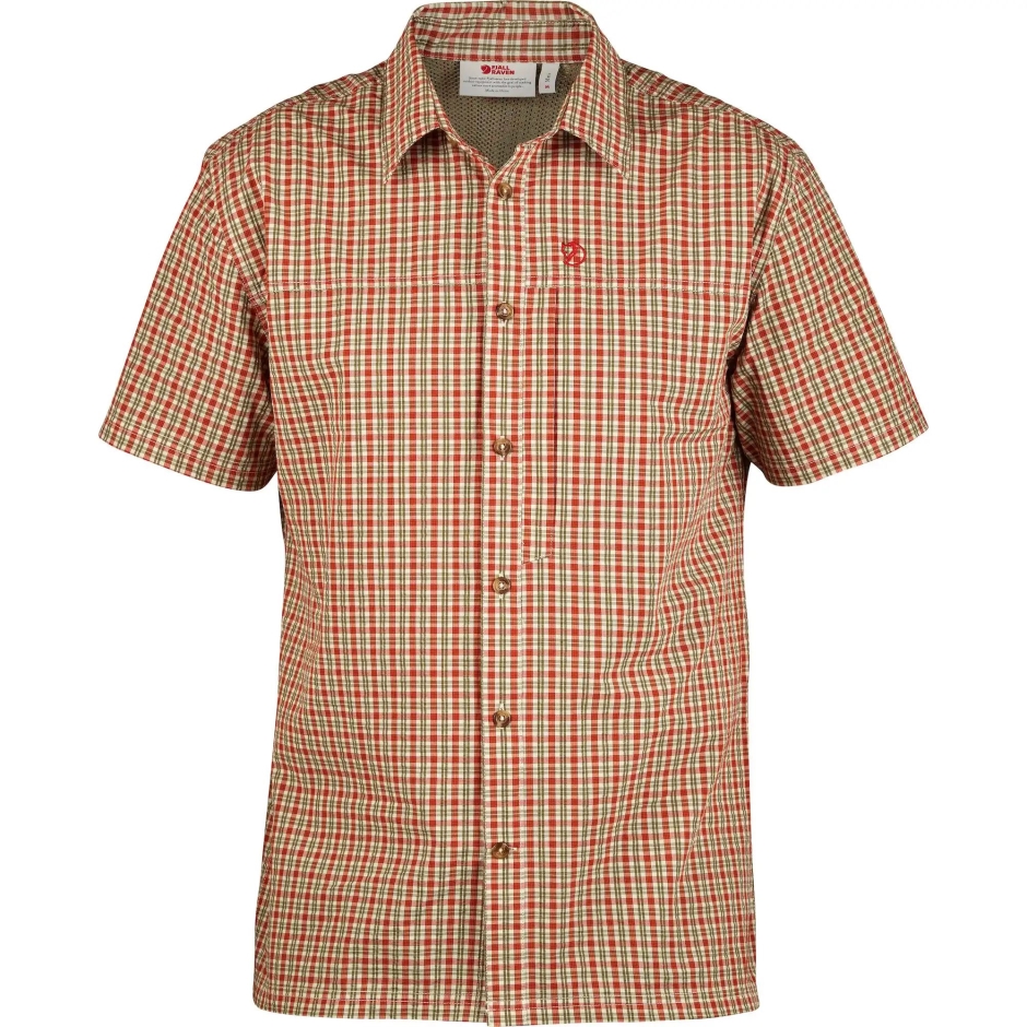 Camisa Svante Seersucker Ss M Green Mountain Fox