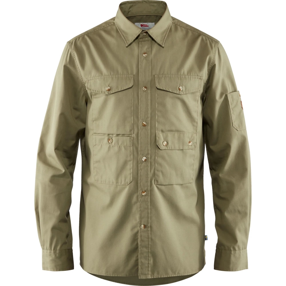 Camisa De Bolso Verde Övik Com Estampa De Raposa Da Montanha