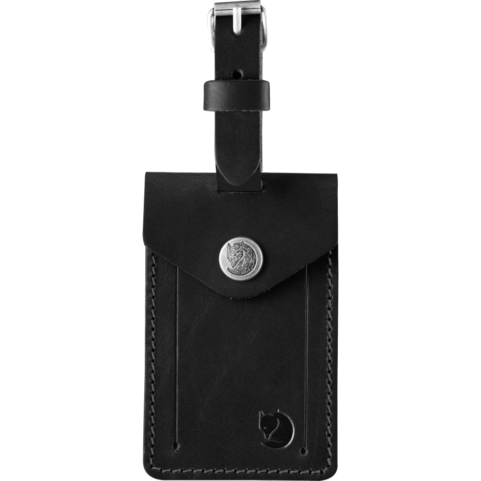 Fjällräven Etiqueta De Bagagem De Couro Preto