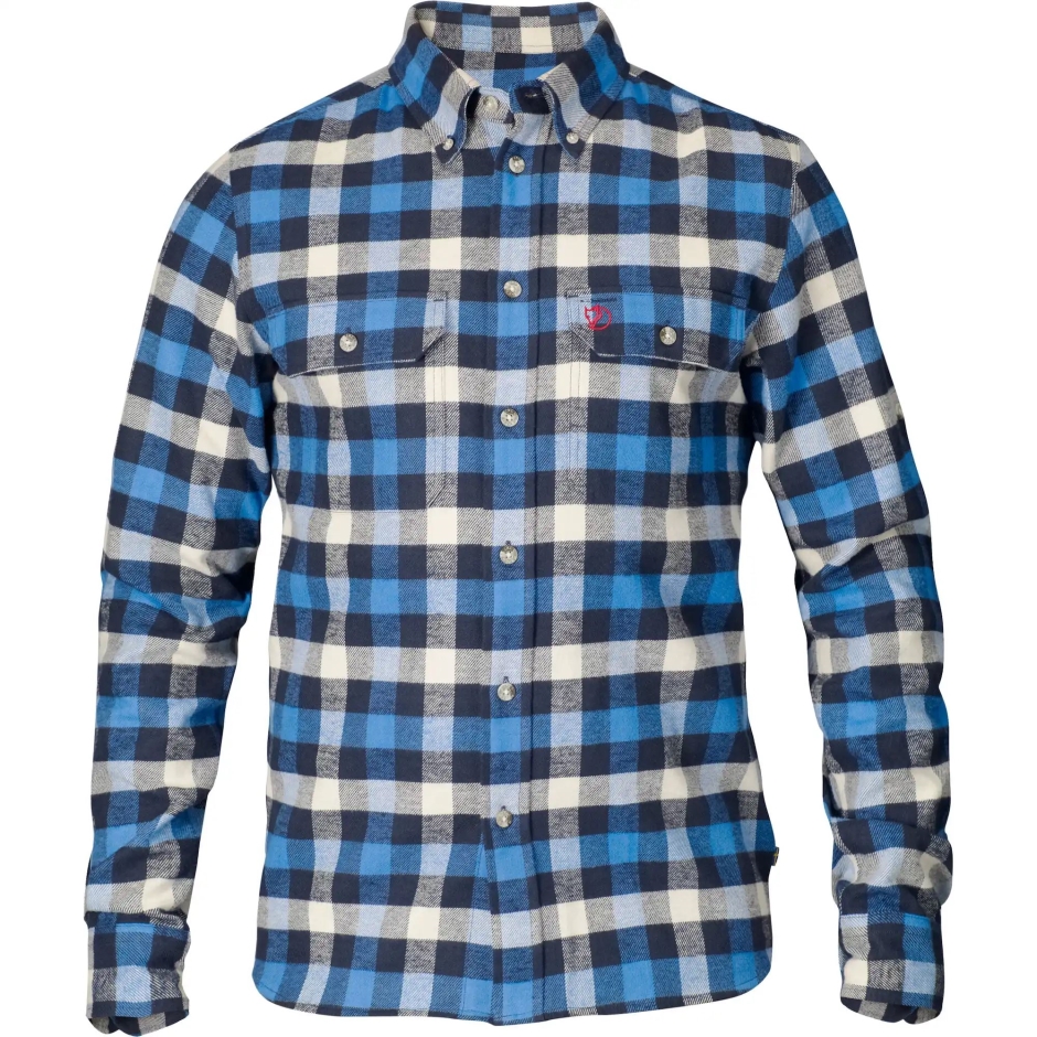 Uma Camisa Azul Da Floresta Da Raposa Da Montanha M