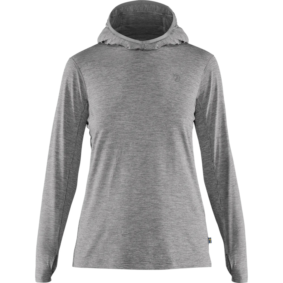 Abisko Sun-hoodie W Fjällräven Tubarão Cinza