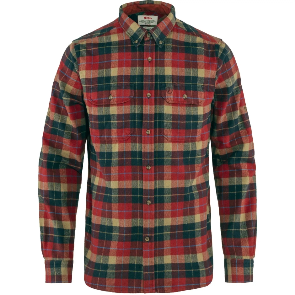 Camisa De Flanela Pesada Singi M Deep Red Mountain Fox