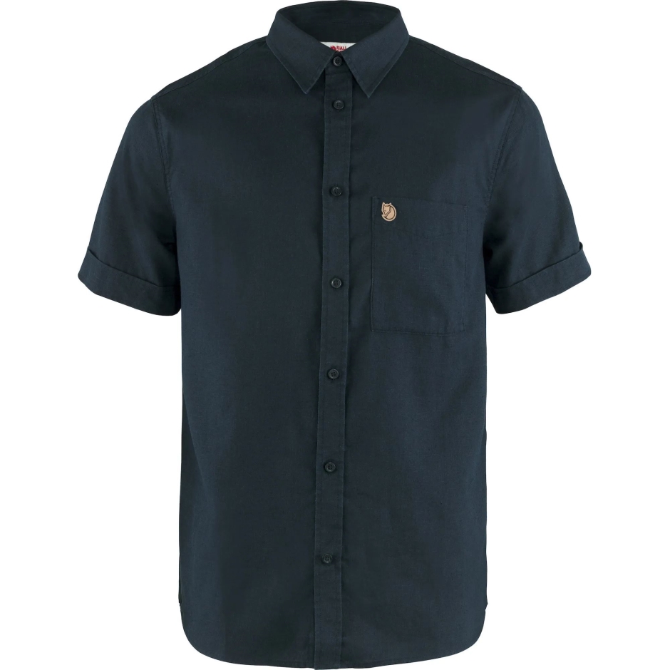 Camisa De Viagem Övik Ss M Marinho Escuro Fjällräven