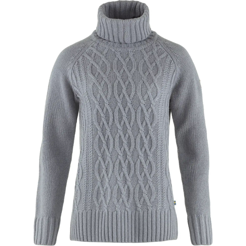 Fjällräven Övik Cabo De Tricô Gola Rolê C Flint Cinza