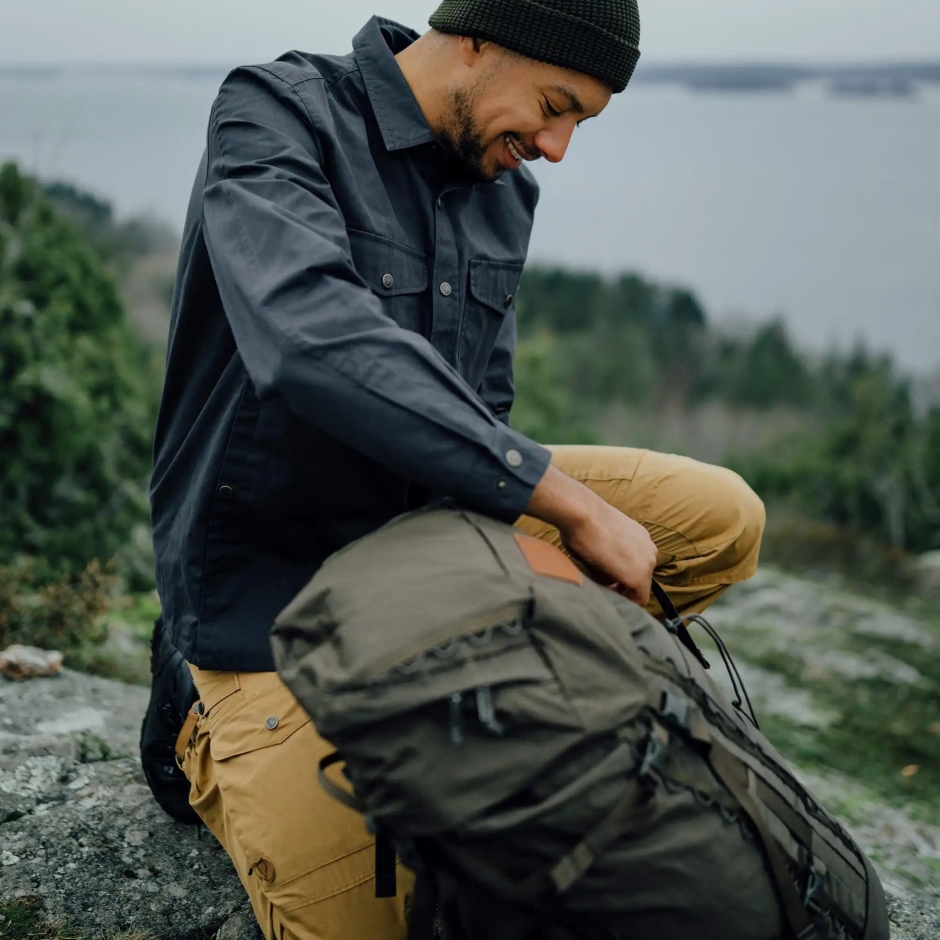 Calça Preta Marinho Escuro Fjällräven Vidda Pro M Reg