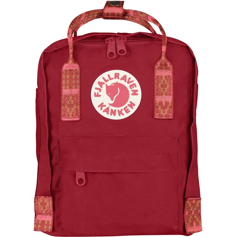 Padrão Folk Vermelho Profundo Kånken Mini Mountain Fox